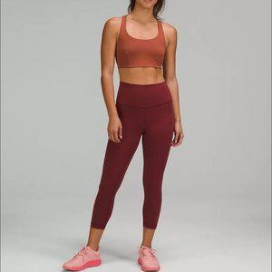Lululemon Wunder Train High-Rise Crop 23" Red Merlot Size 14 NEW WITH TAG